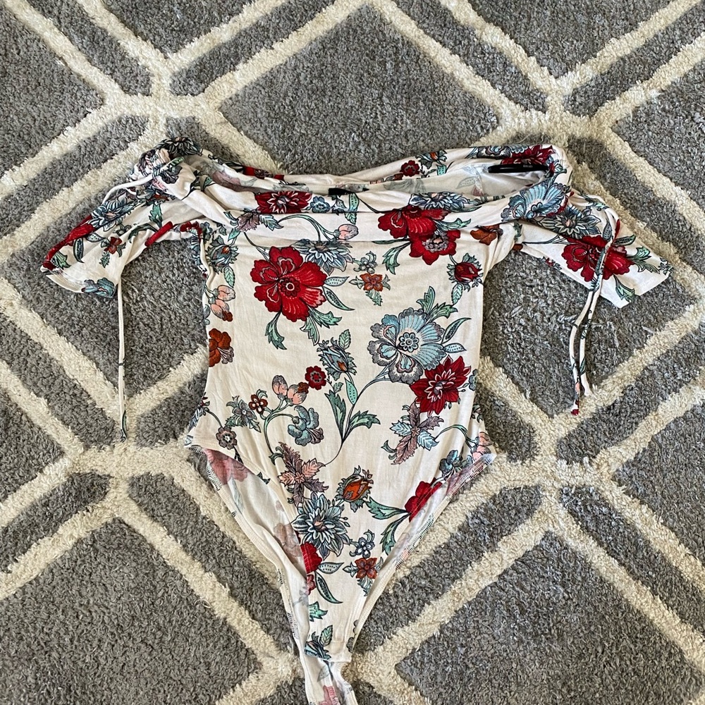 Flower pattern bodysuit